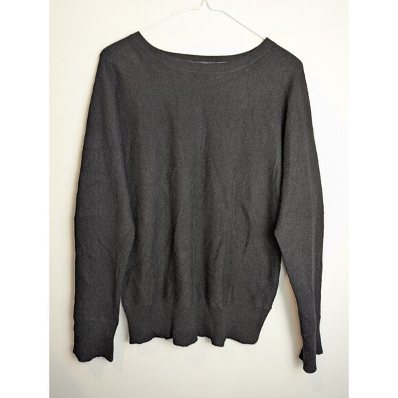 Charter Club Women's Black 100%‎ 2-ply Cashmere Long Sleeve Sweater Pullover M - Picture 1 of 8